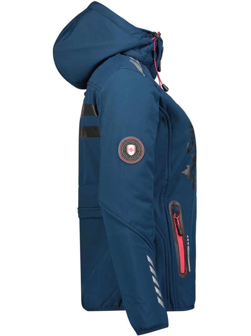 Veste softshell à capuche amovible doublée polaire reineak – canadian peak Bleu marine - Kiabi