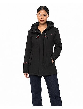 Veste softshell à capuche amovible doublée polaire toceaneak – canadian peak
