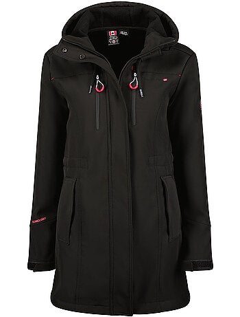 Veste softshell à capuche amovible doublée polaire toceaneak – canadian peak