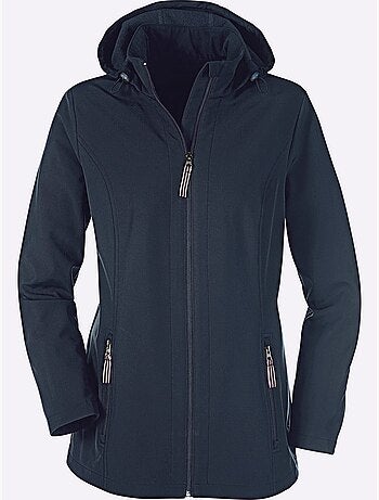 Veste softshell à capuche avec col transformable et poche zippée - Taille standard - Moda Vilona