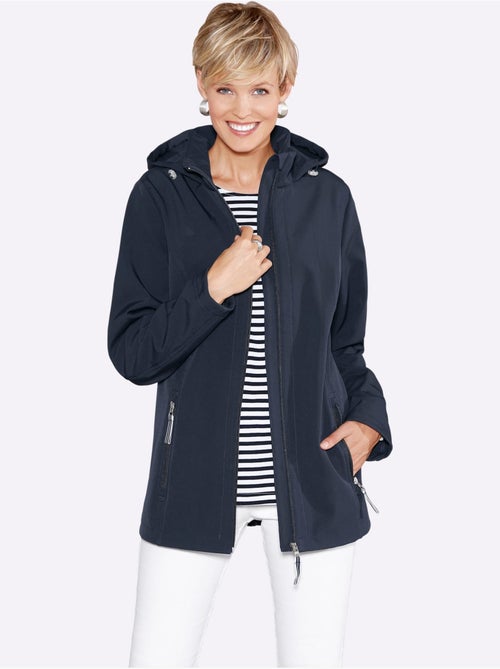 Veste softshell à capuche avec col transformable et poche zippée - Taille standard - Moda Vilona - Kiabi