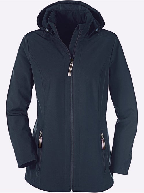 Veste softshell à capuche avec col transformable et poche zippée - Taille standard - Moda Vilona - Kiabi