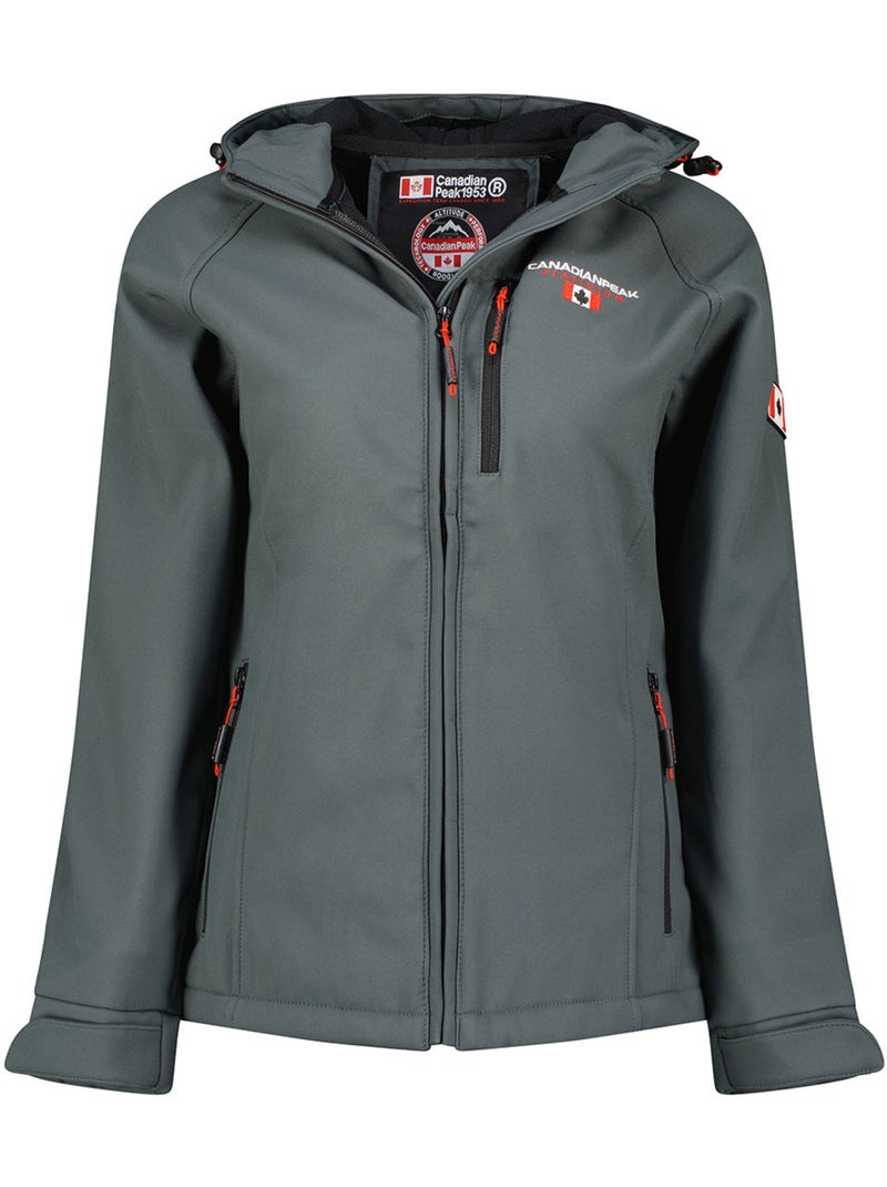 Veste softshell à capuche doublée polaire tacereak – canadian peak Gris foncé - Kiabi