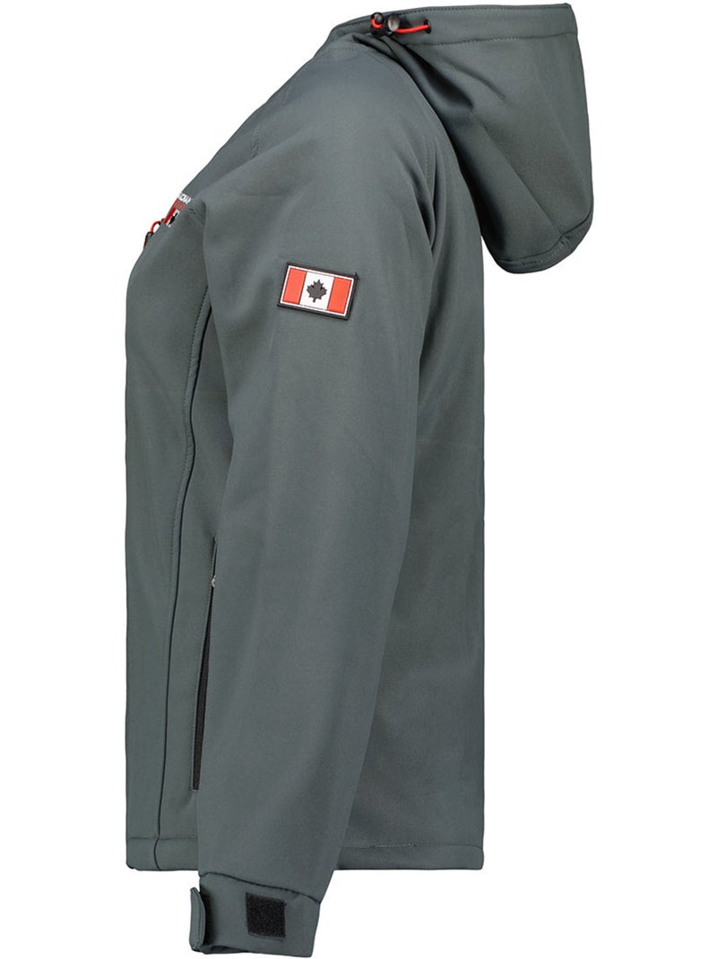 Veste softshell à capuche doublée polaire tacereak – canadian peak Gris foncé - Kiabi