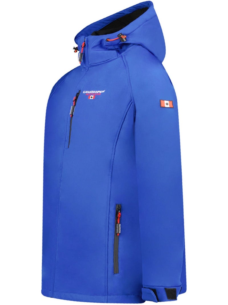 Veste softshell à capuche réglable takiteak – canadian peak Bleu roi - Kiabi