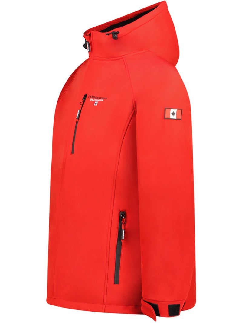 Veste softshell à capuche réglable takiteak – canadian peak Rouge - Kiabi