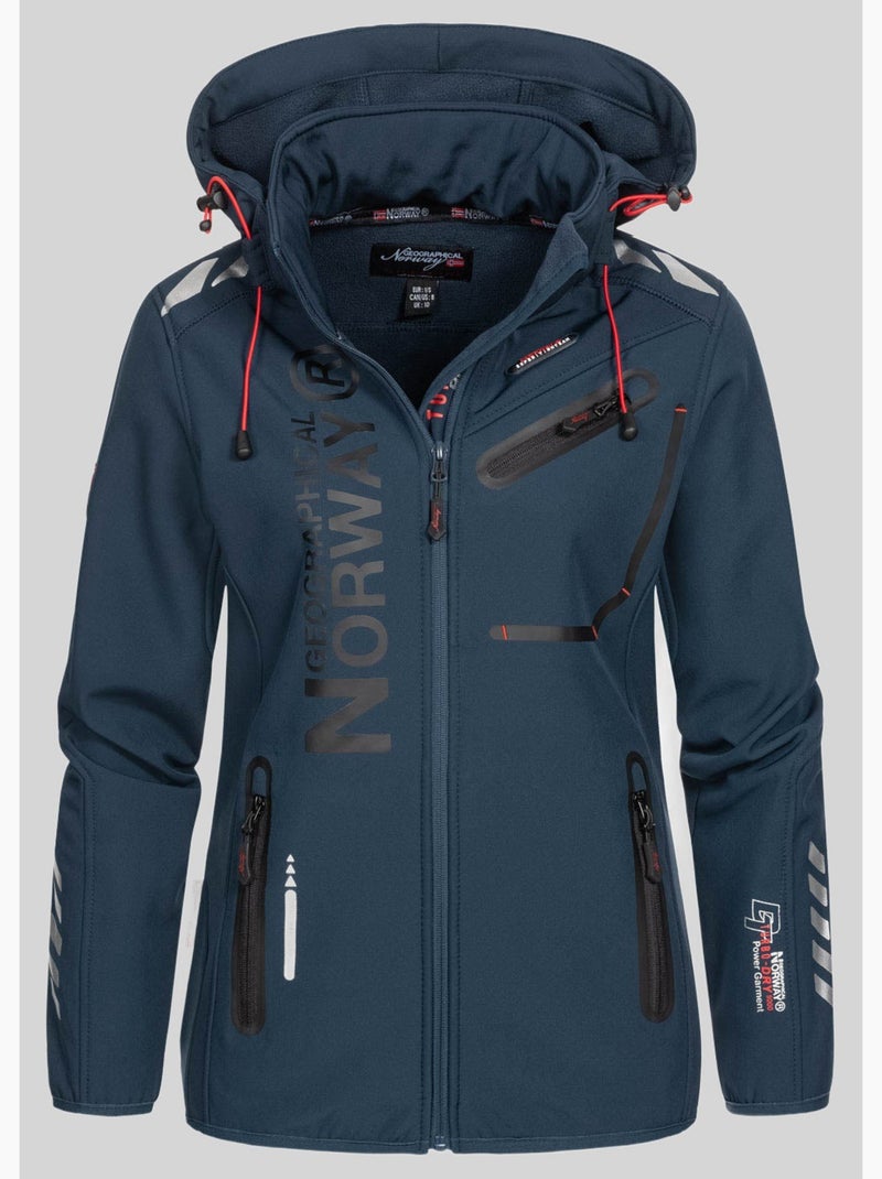 Veste softshell à capuche reine – geographical norway Bleu marine - Kiabi
