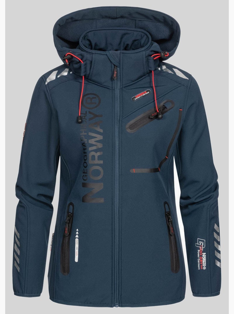 Veste softshell à capuche reine – geographical norway Bleu marine - Kiabi