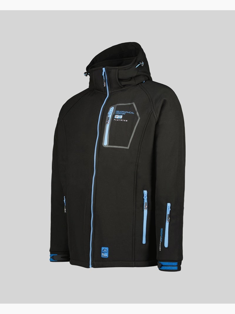 Veste softshell à capuche riziere – geographical norway Noir - Kiabi