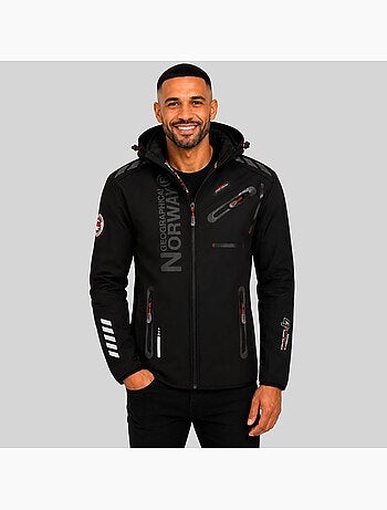 Veste softshell à capuche royaute dark – geographical norway