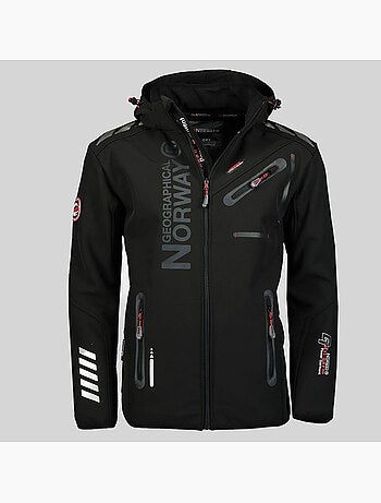 Veste softshell à capuche royaute dark – geographical norway