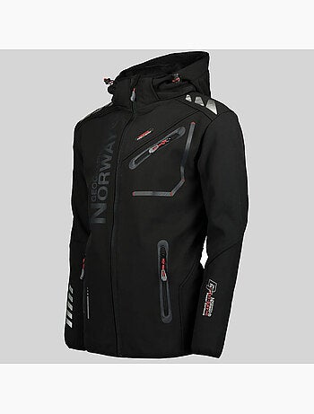 Veste softshell à capuche royaute dark – geographical norway