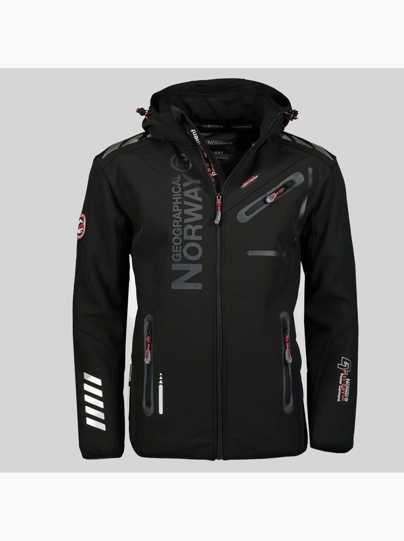 Veste softshell à capuche royaute dark – geographical norway Noir - Kiabi