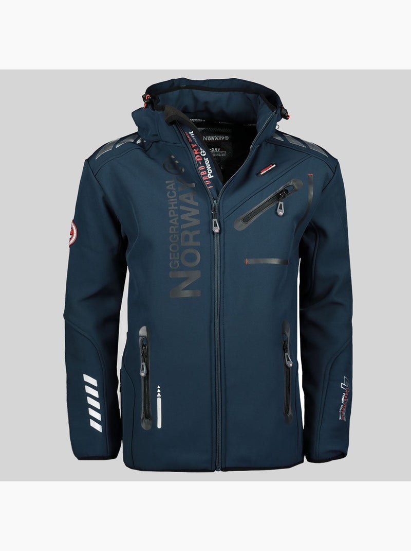Veste softshell à capuche royaute – geographical norway Bleu Noir Bleu - Kiabi