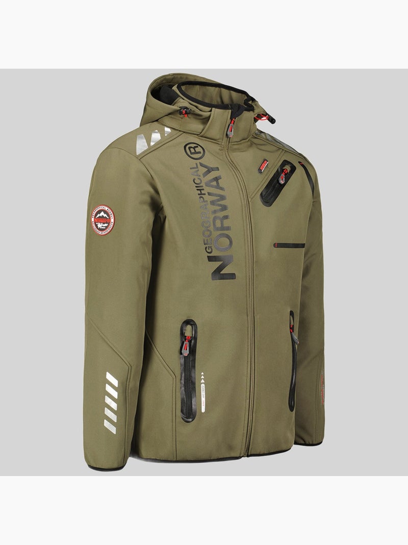 Veste softshell à capuche royaute – geographical norway Noir Kaki - Kiabi