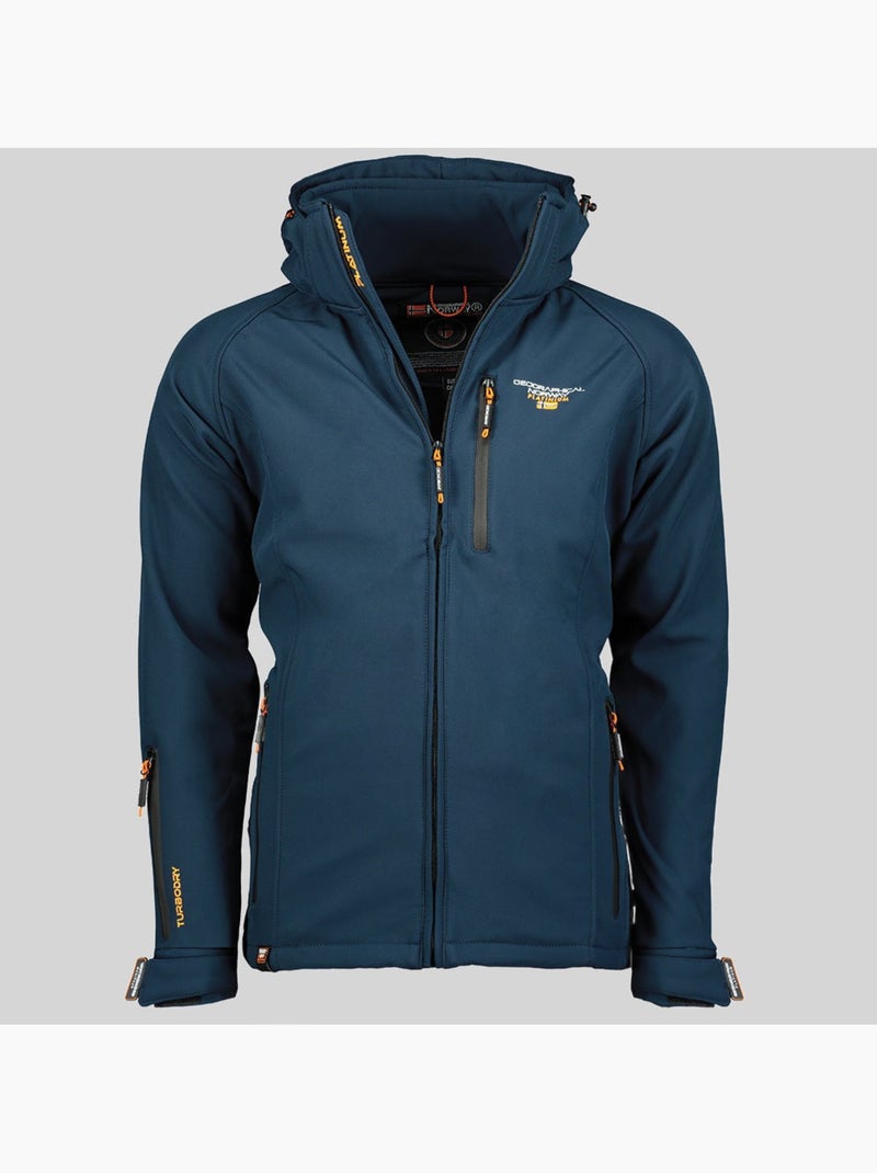 Veste softshell à capuche taboo – geographical norway Bleu marine - Kiabi