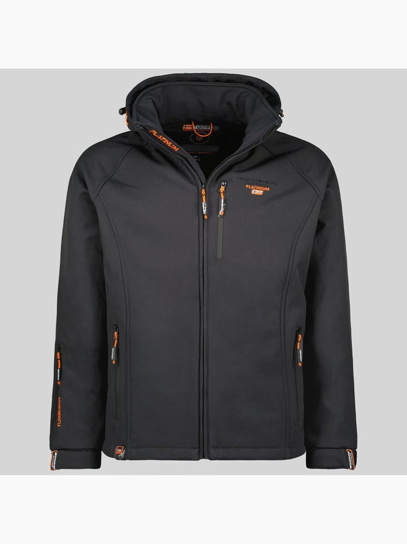 Veste softshell à capuche taboo – geographical norway Gris foncé - Kiabi