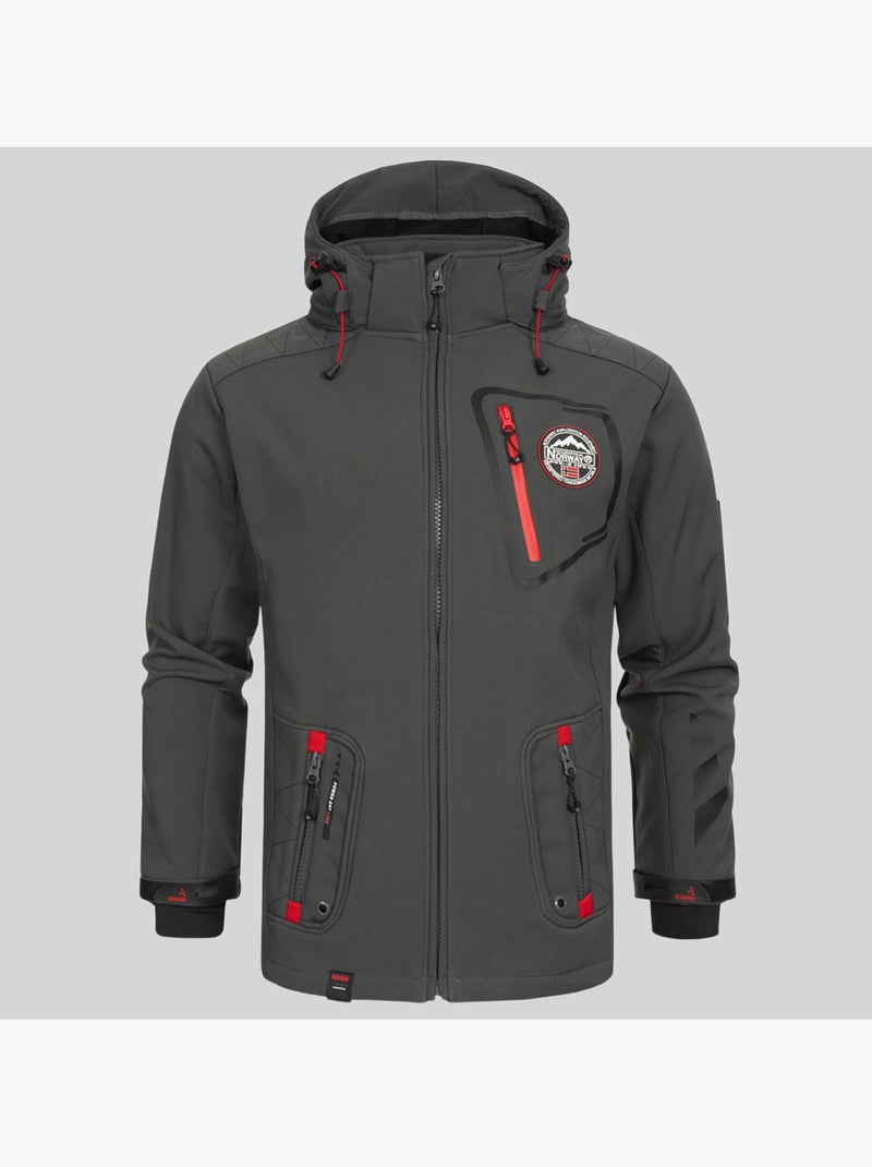 Veste softshell à capuche tacebook – geographical norway Bleu marine - Kiabi