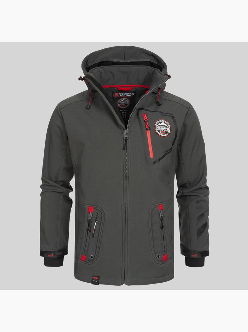 Veste softshell à capuche tacebook – geographical norway Gris foncé - Kiabi