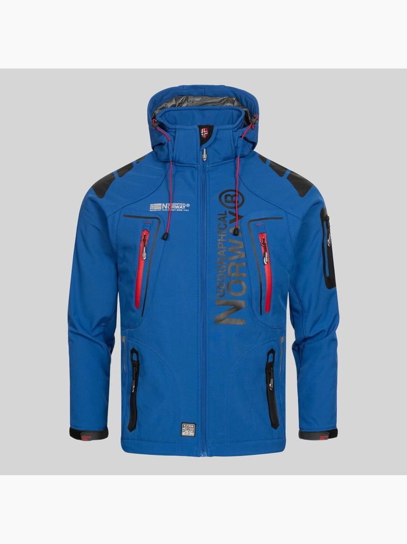Veste softshell à capuche techno – geographical norway Marine/Rouge - Kiabi