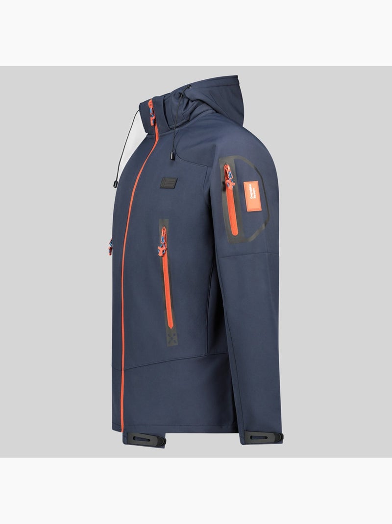 Veste softshell à capuche tezip – geographical norway Bleu marine - Kiabi