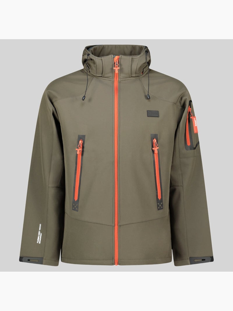 Veste softshell à capuche tezip – geographical norway Kaki - Kiabi