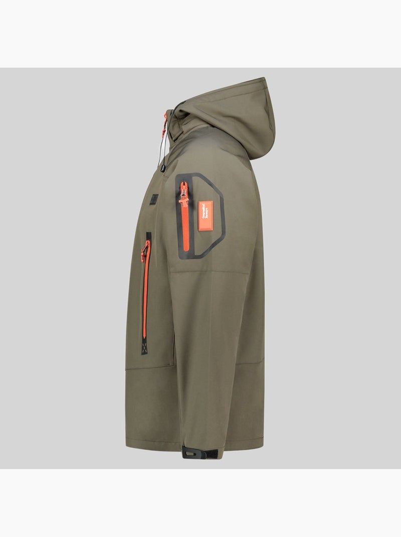 Veste softshell à capuche tezip – geographical norway Kaki - Kiabi