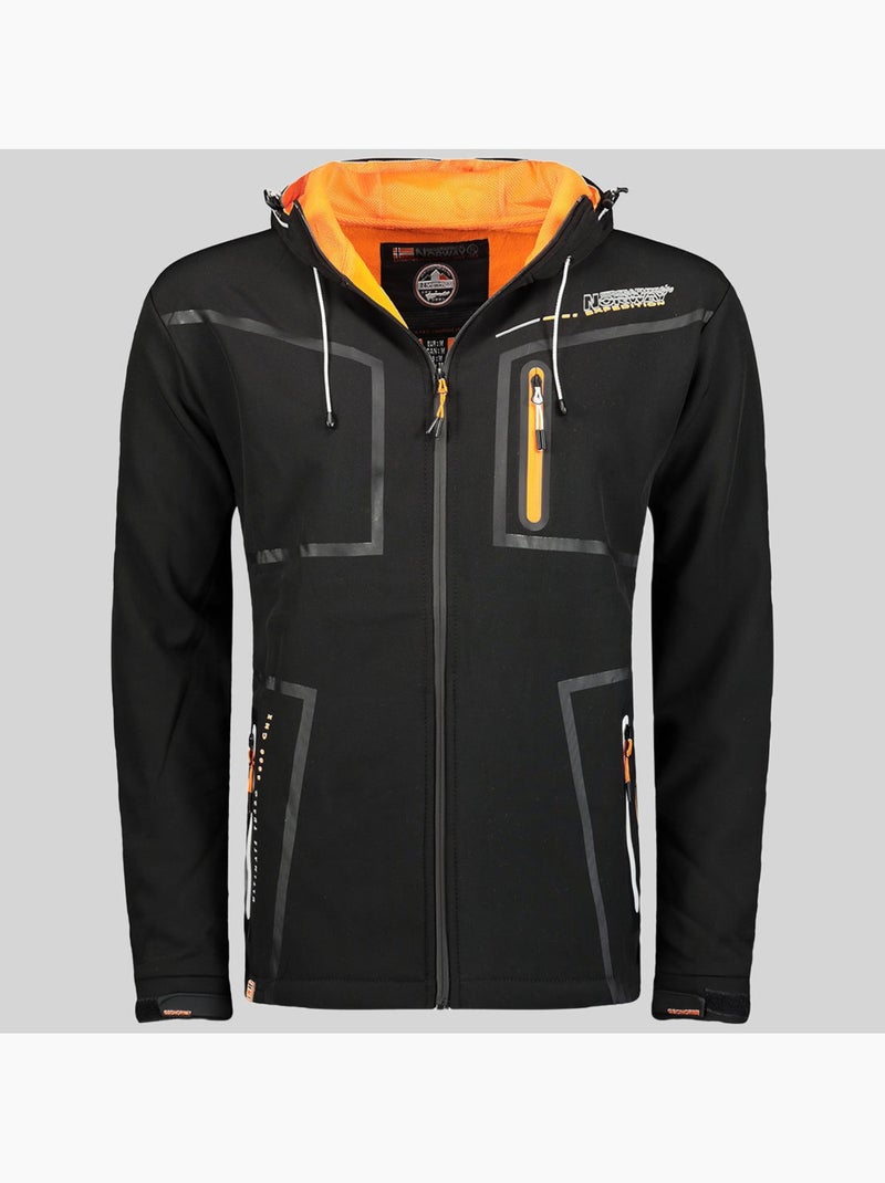 Veste softshell à capuche truello – geographical norway Noir - Kiabi