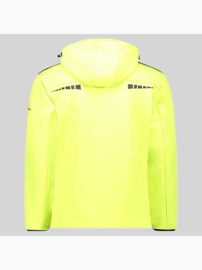 Veste softshell à capuche twopac – geographical norway Jaune fluo - Kiabi