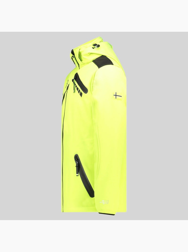 Veste softshell à capuche twopac – geographical norway Jaune fluo - Kiabi