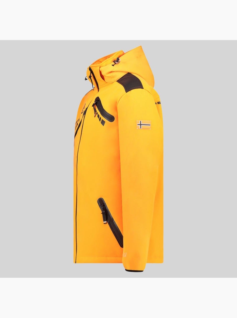 Veste softshell à capuche twopac – geographical norway Orange fluo - Kiabi