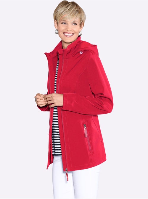 Veste softshell avec col montant et capuche à coulisse - Taille standard - Moda Vilona - Kiabi