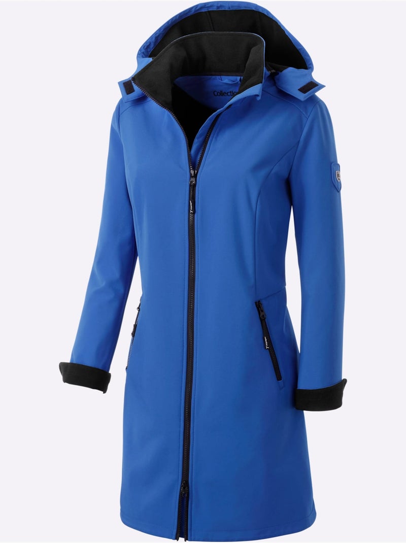 Veste Softshell Capuche Amovible Réglable En Largeur - Taille Standard - Witt Bleu roi - Kiabi