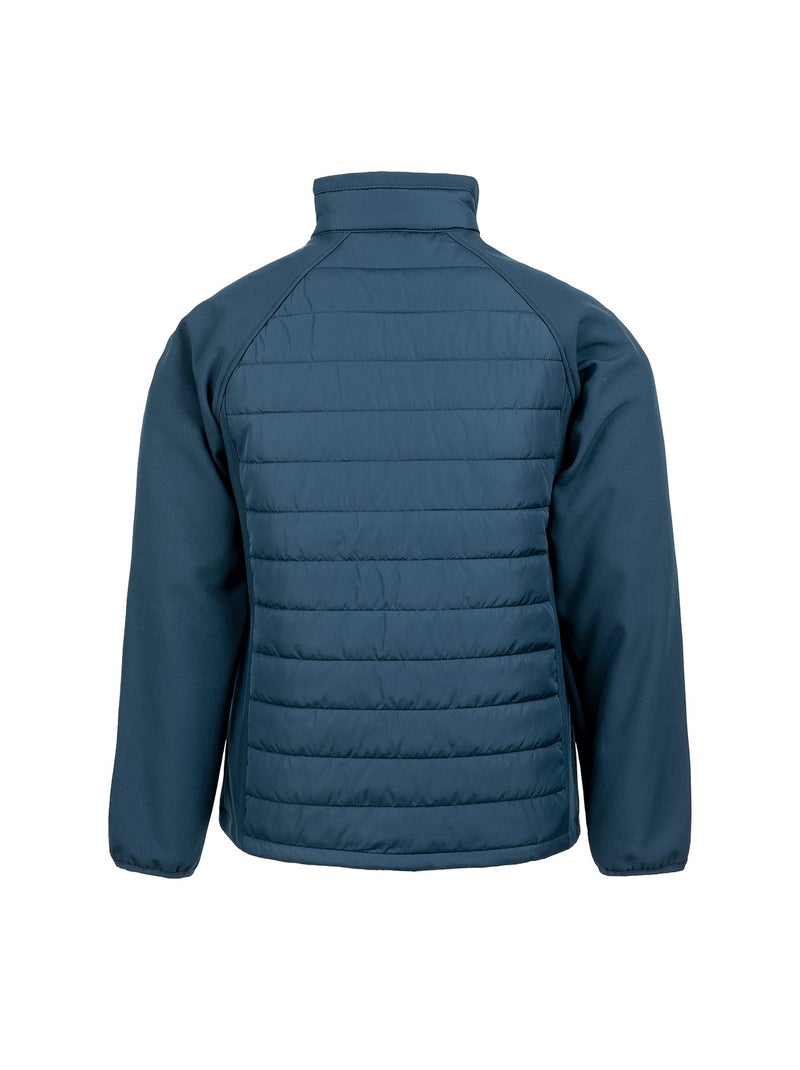 Veste softshell compass - result Bleu marine/Gris froid - Kiabi