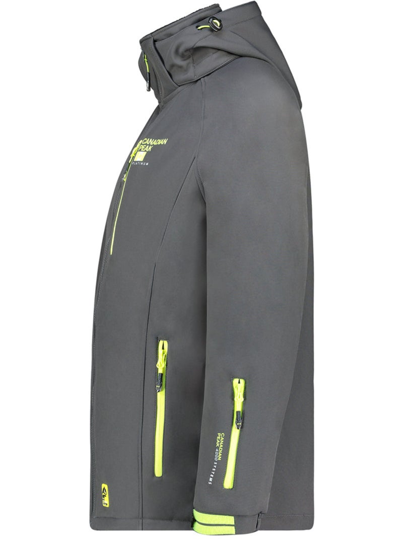 Veste softshell coupe-vent à capuche ritchoneak – canadian peak Gris foncé - Kiabi