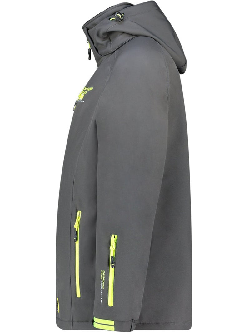 Veste softshell coupe-vent à capuche ritchoneak – canadian peak Gris foncé - Kiabi