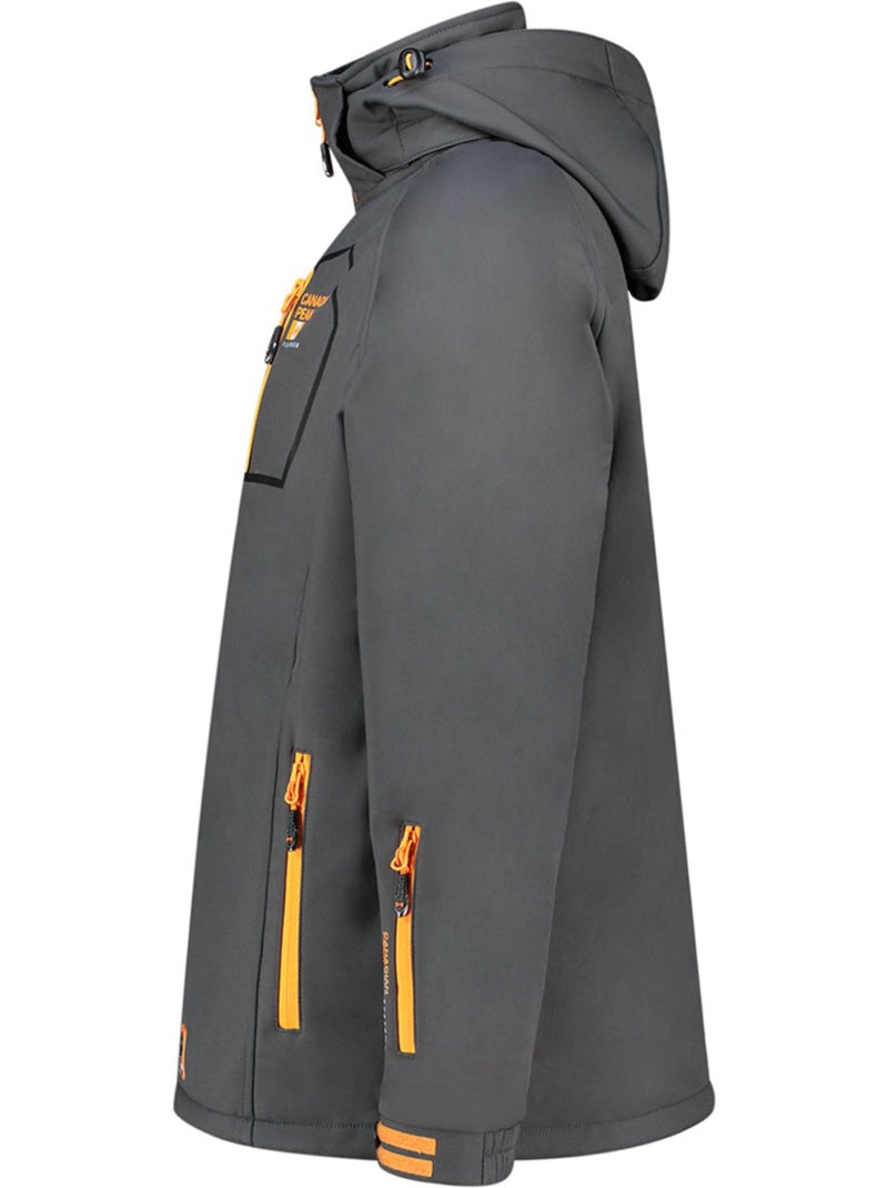 Veste softshell coupe-vent à capuche riziereak – canadian peak Gris foncé - Kiabi