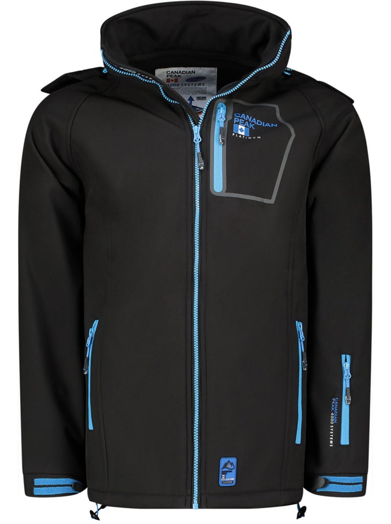 Veste softshell coupe-vent à capuche riziereak – canadian peak Noir - Kiabi