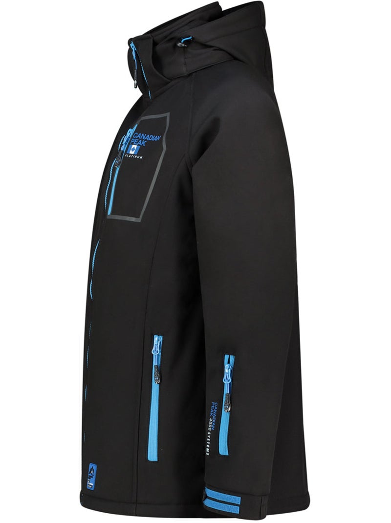Veste softshell coupe-vent à capuche riziereak – canadian peak Noir - Kiabi