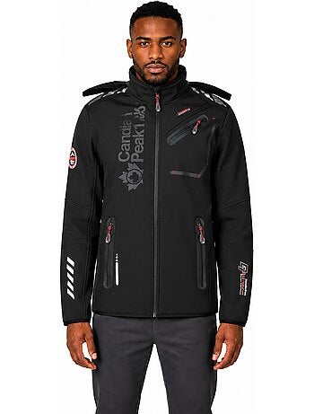 Veste softshell coupe-vent à capuche royauteak – canadian peak