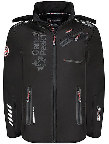 Veste softshell coupe-vent à capuche royauteak – canadian peak