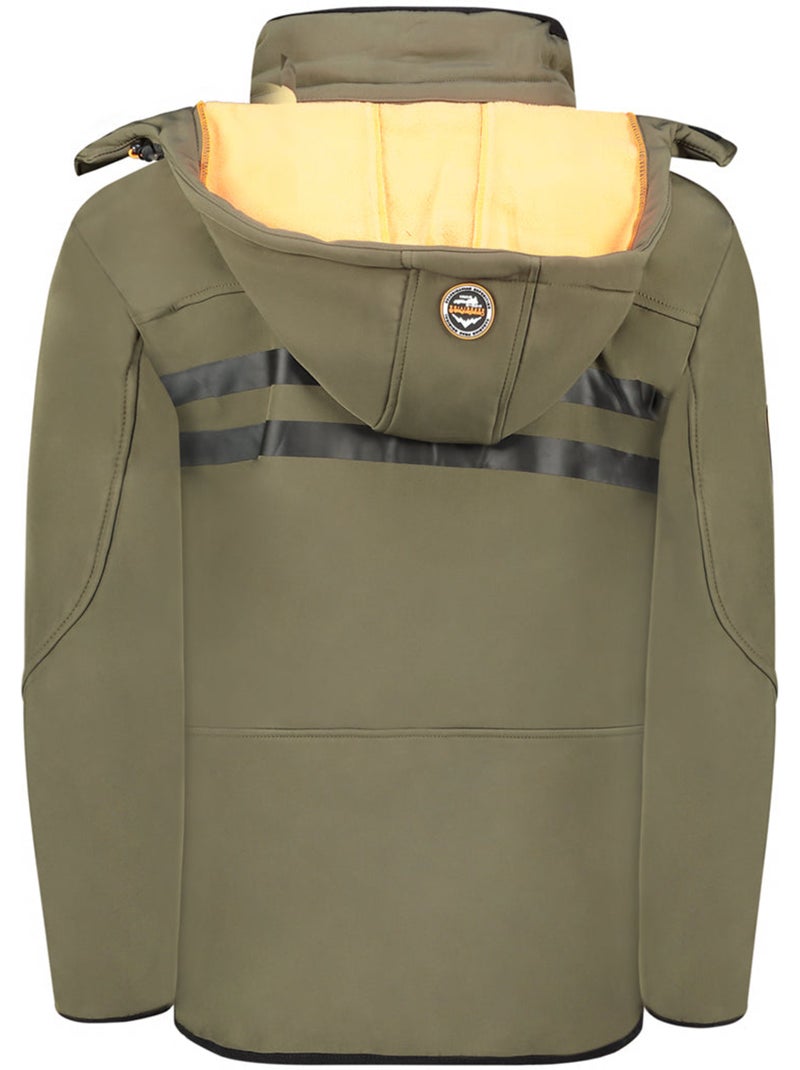 Veste softshell coupe-vent à capuche royauteak – canadian peak Vert/Orange - Kiabi