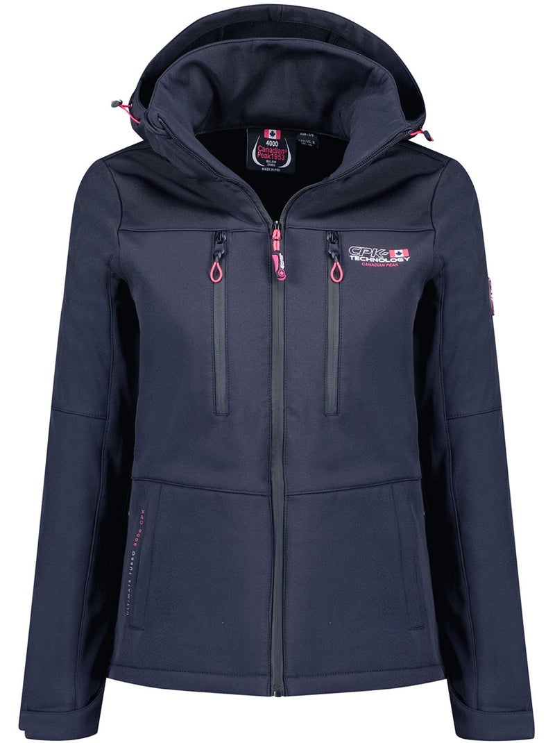 Veste softshell coupe-vent doublée polaire timmexeak – canadian peak Bleu Noir - Kiabi