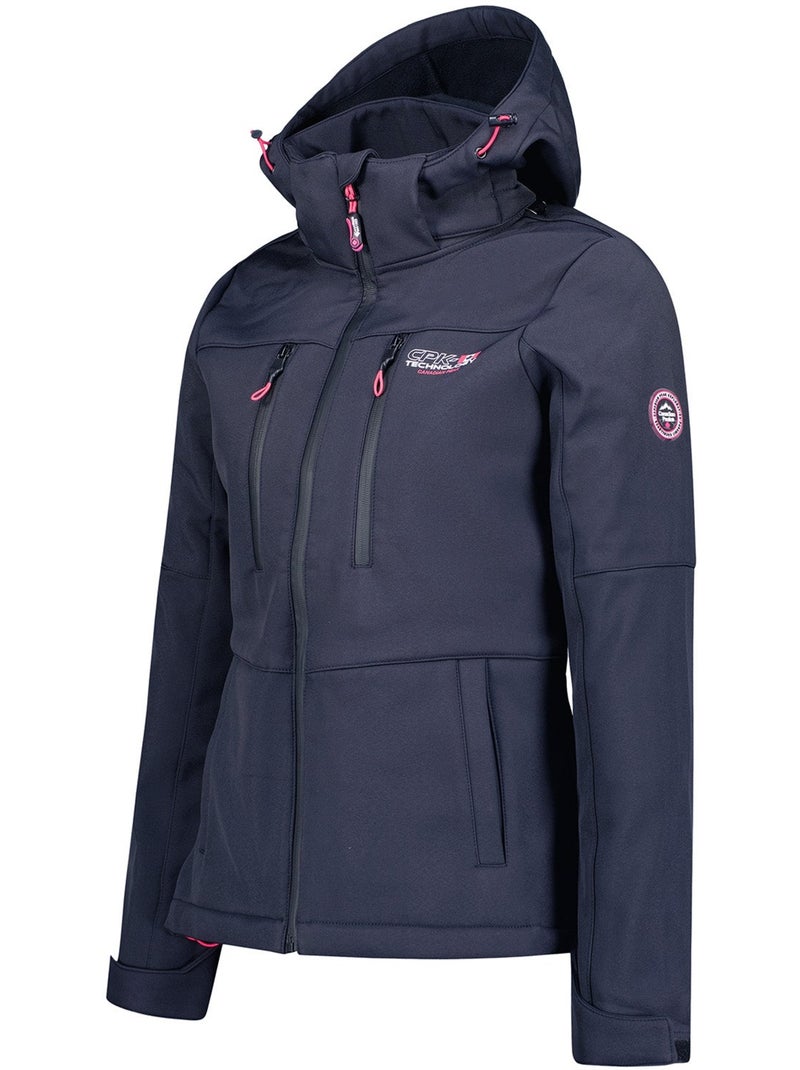Veste softshell coupe-vent doublée polaire timmexeak – canadian peak Bleu Noir - Kiabi