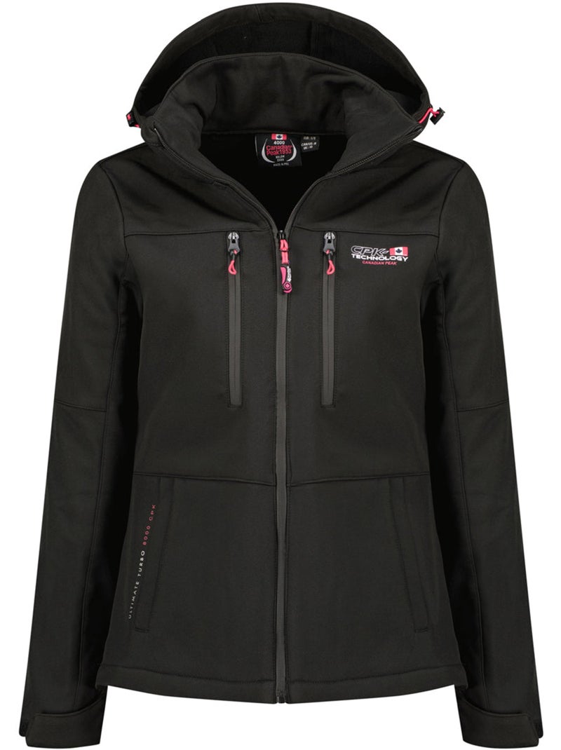 Veste softshell coupe-vent doublée polaire timmexeak – canadian peak Noir - Kiabi