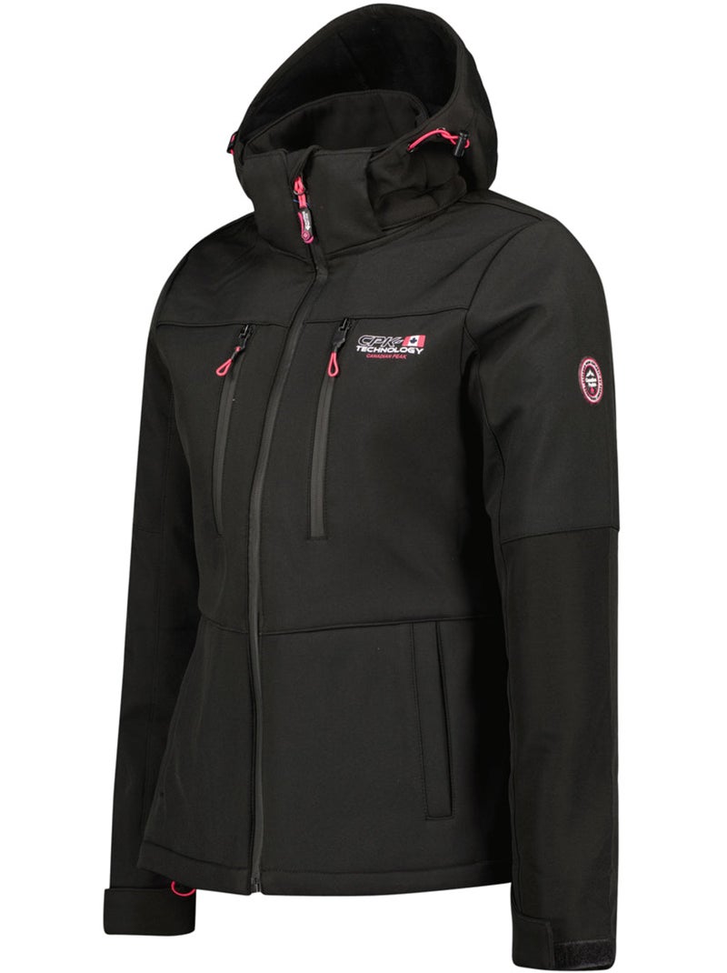 Veste softshell coupe-vent doublée polaire timmexeak – canadian peak Noir - Kiabi