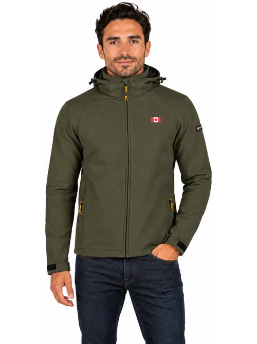 Veste softshell déperlante à capuche tamigoloreak – canadian peak - Kiabi