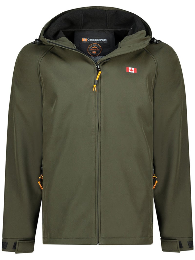 Veste softshell déperlante à capuche tamigoloreak – canadian peak Kaki - Kiabi