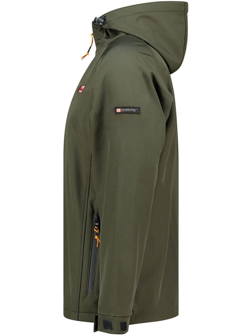 Veste softshell déperlante à capuche tamigoloreak – canadian peak Kaki - Kiabi