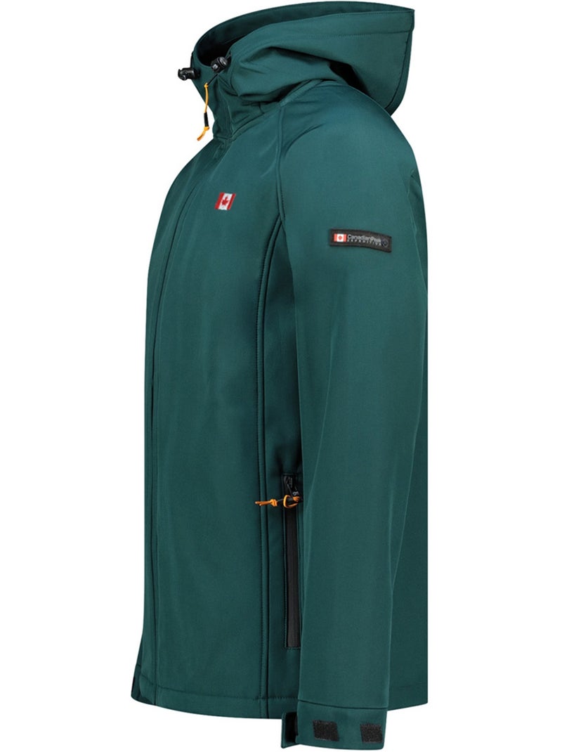 Veste softshell déperlante à capuche tamigoloreak – canadian peak Vert foncé - Kiabi